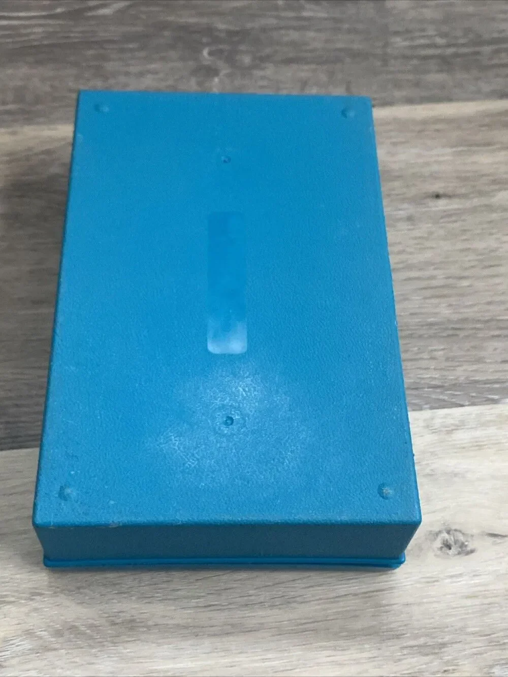 Vintage Empire Pencil Plastic School Box Case Blue School Bus